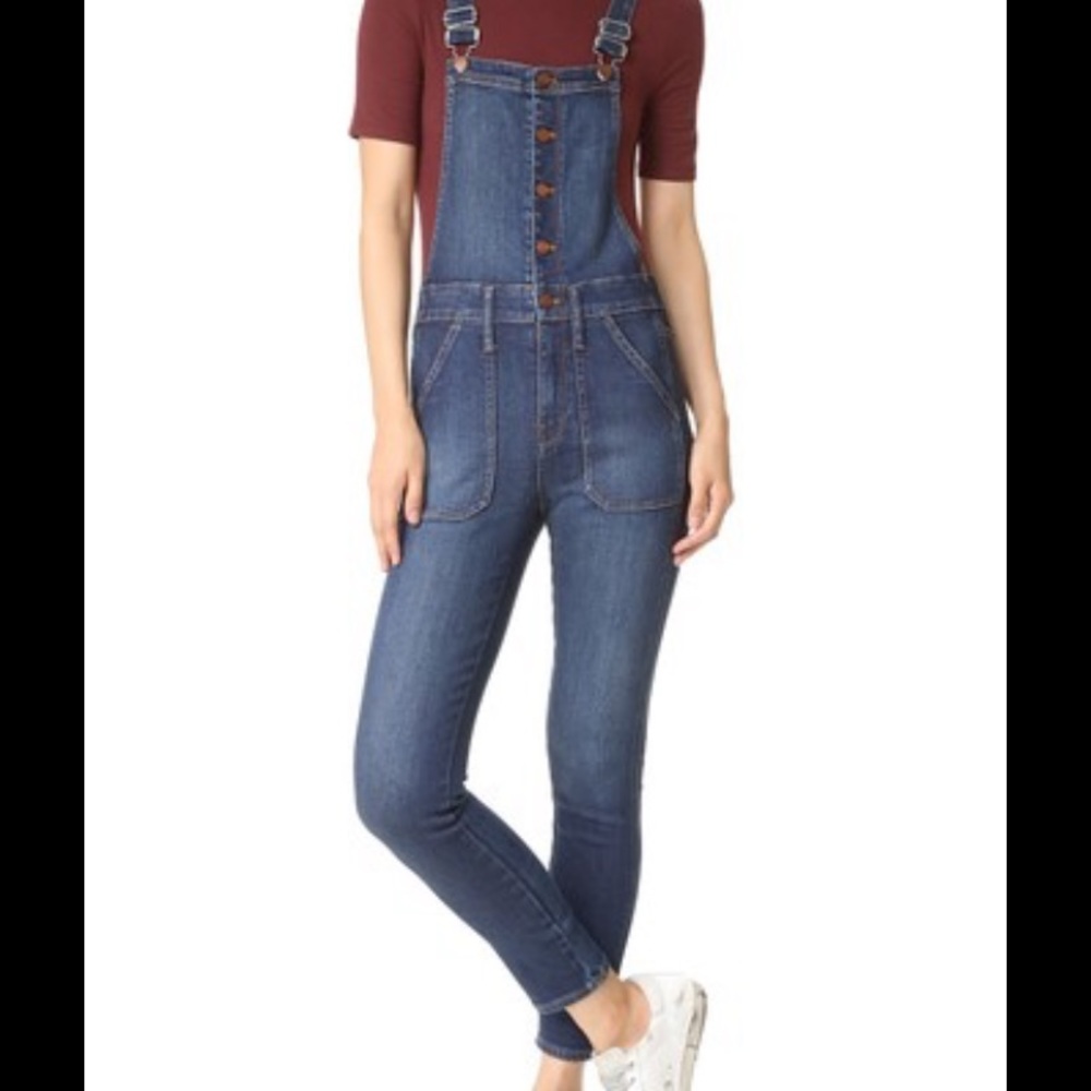 Madewell Skinny overalls with Button Front